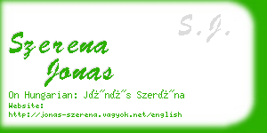 szerena jonas business card